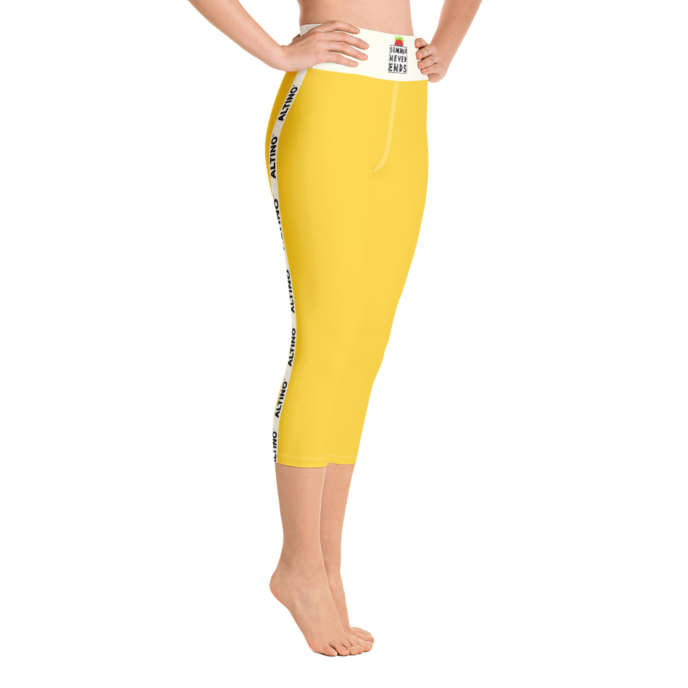 Amber - #06fff730 - Bananna - ALTINO Yoga Capri - Summer Never Ends Collection - Stop Plastic Packaging - #PlasticCops - Apparel - Accessories - Clothing For Girls - Women Pants