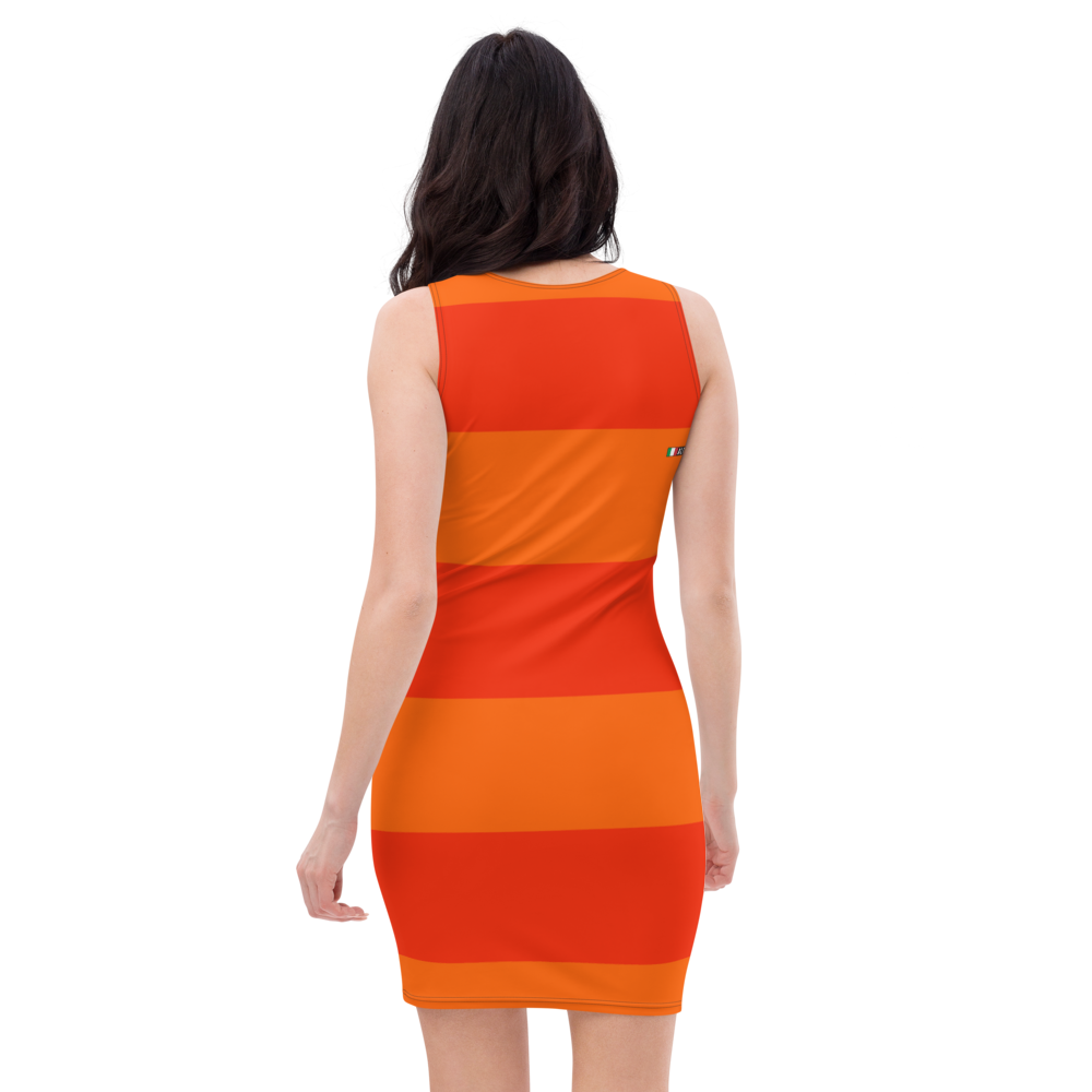 #d2464490 - ALTINO Fitted Dress - Cherry Orange Collection - Stop Plastic Packaging - #PlasticCops - Apparel - Accessories - Clothing For Girls - Women Dresses