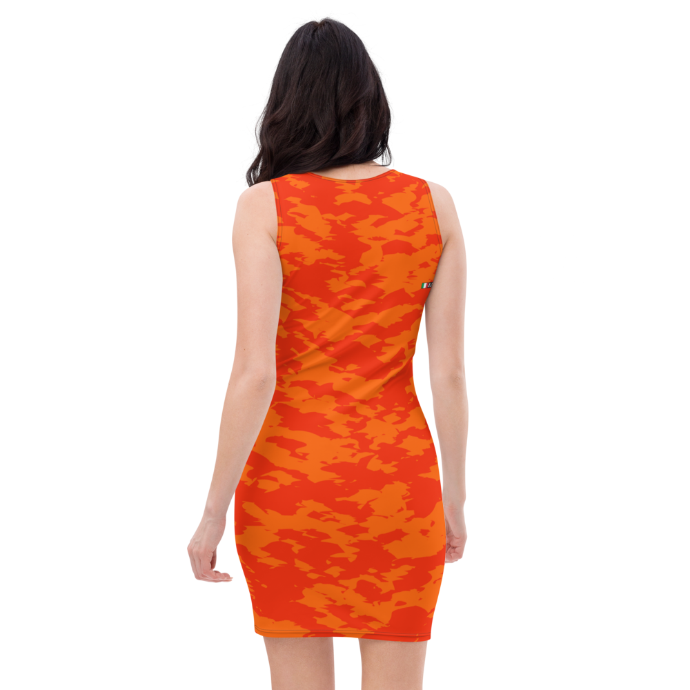 #94ef5490 - ALTINO Fitted Dress - Cherry Orange Collection - Stop Plastic Packaging - #PlasticCops - Apparel - Accessories - Clothing For Girls - Women Dresses