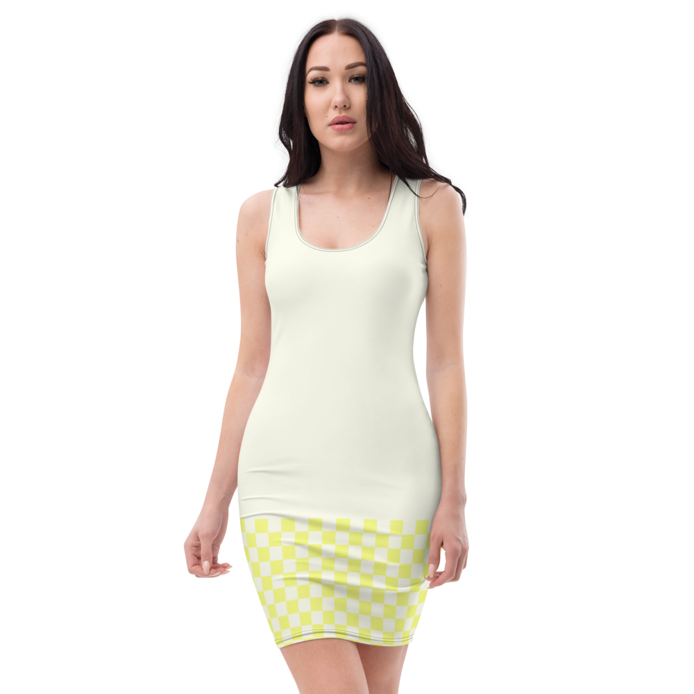 #c8b90fb0 - ALTINO Fitted Dress - Summer Never Ends Collection - Stop Plastic Packaging - #PlasticCops - Apparel - Accessories - Clothing For Girls - Women Dresses