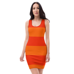 #d2464490 - ALTINO Fitted Dress - Cherry Orange Collection - Stop Plastic Packaging - #PlasticCops - Apparel - Accessories - Clothing For Girls - Women Dresses