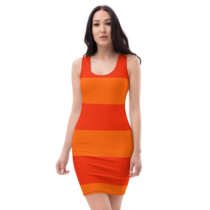 #d2464490 - ALTINO Fitted Dress - Cherry Orange Collection - Stop Plastic Packaging - #PlasticCops - Apparel - Accessories - Clothing For Girls - Women Dresses