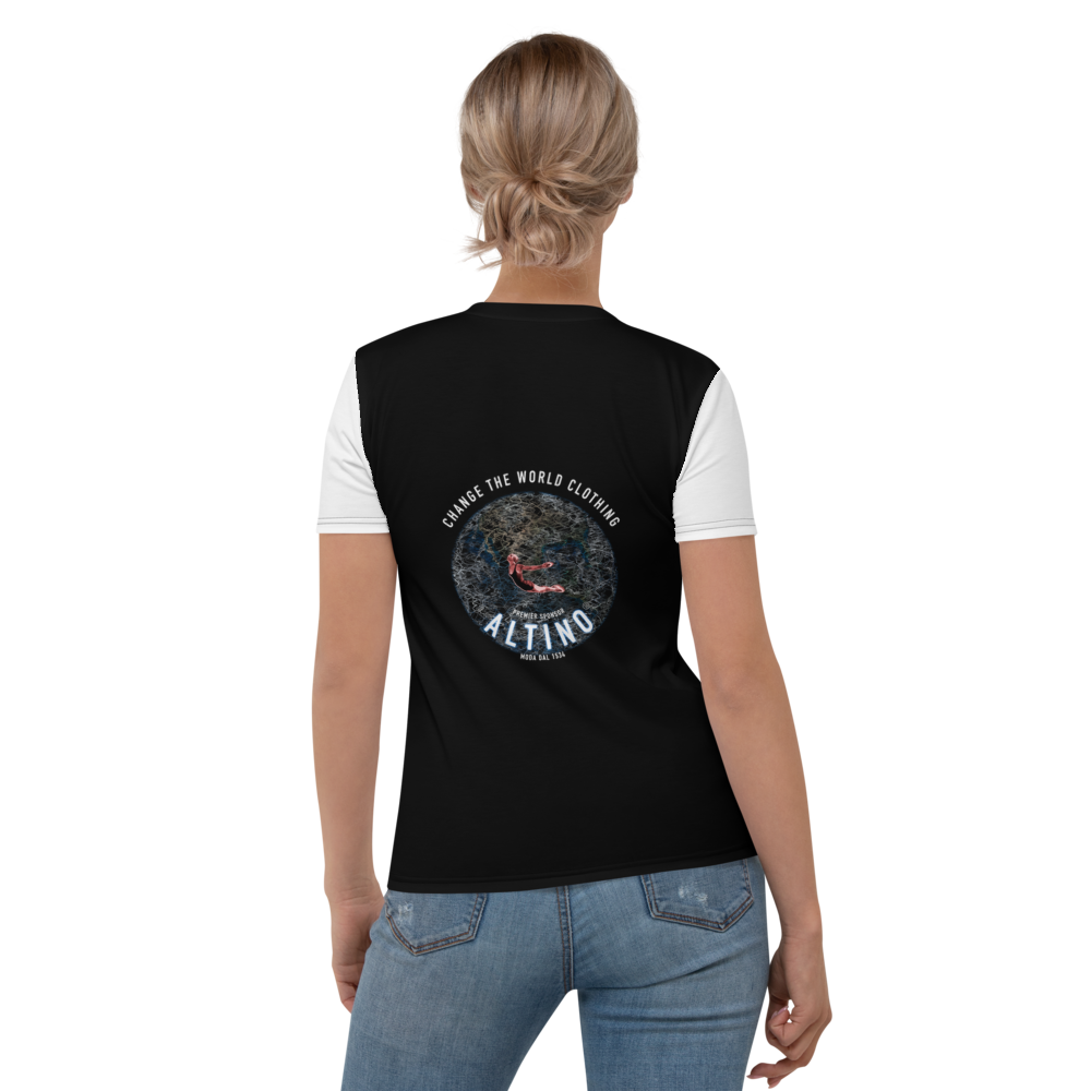 #3166b682 - ALTINO Crew Neck T-Shirt - Love Earth Collection - Stop Plastic Packaging - #PlasticCops - Apparel - Accessories - Clothing For Girls - Women Tops