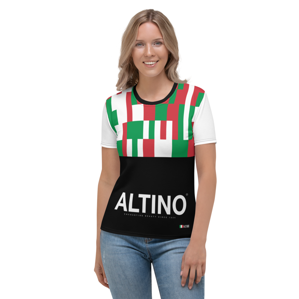 #ef5766a0 - ALTINO Crew Neck T-Shirt - Bella Italia Collection - Stop Plastic Packaging - #PlasticCops - Apparel - Accessories - Clothing For Girls - Women Tops