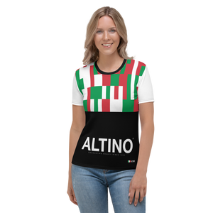 #ef5766a0 - ALTINO Crew Neck T-Shirt - Bella Italia Collection - Stop Plastic Packaging - #PlasticCops - Apparel - Accessories - Clothing For Girls - Women Tops