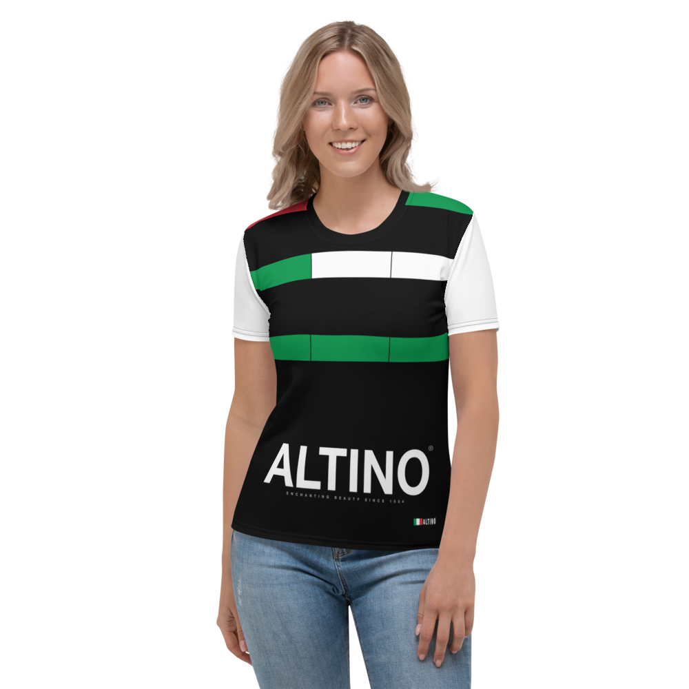 #43f580a0 - ALTINO Crew Neck T-Shirt - Bella Italia Collection - Stop Plastic Packaging - #PlasticCops - Apparel - Accessories - Clothing For Girls - Women Tops
