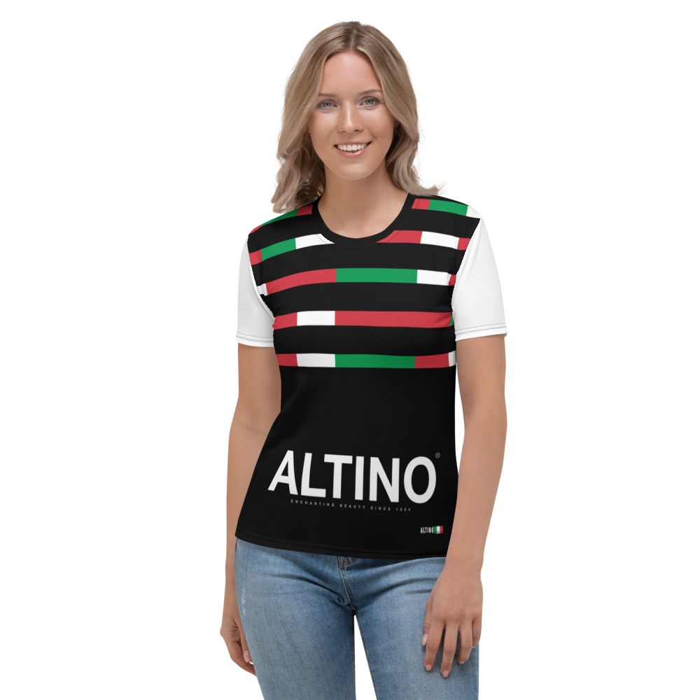 #767bb9a0 - ALTINO Crew Neck T-Shirt - Bella Italia Collection - Stop Plastic Packaging - #PlasticCops - Apparel - Accessories - Clothing For Girls - Women Tops