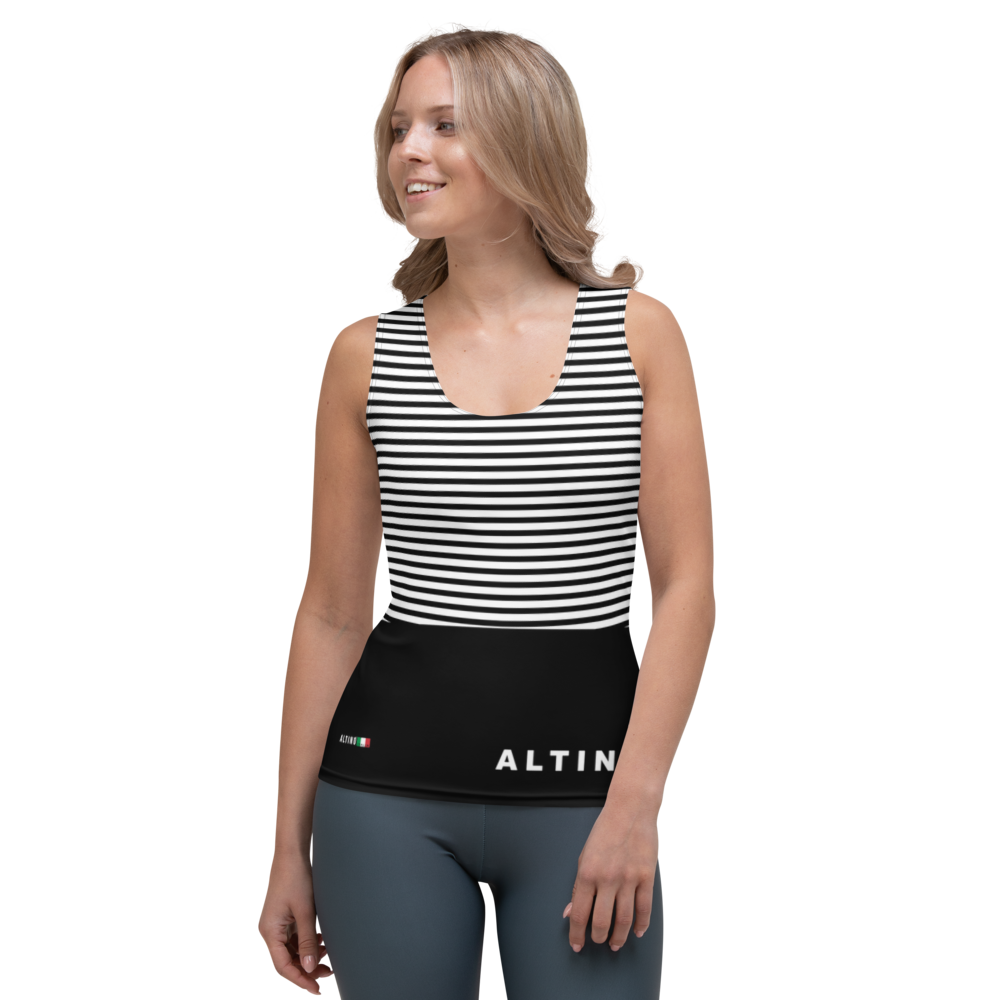 #49abd7a0 - ALTINO Fitted Tank Top - Noir Collection - Stop Plastic Packaging - #PlasticCops - Apparel - Accessories - Clothing For Girls - Women Tops