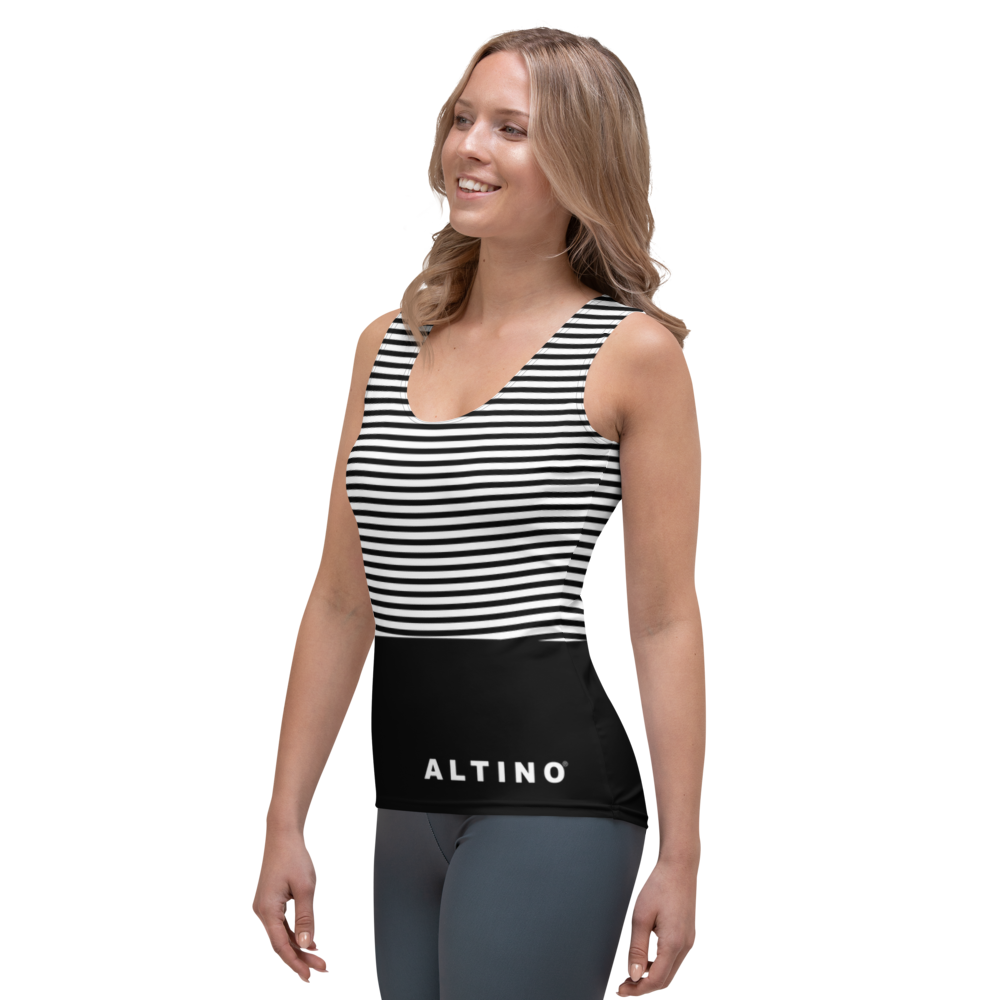 #49abd7a0 - ALTINO Fitted Tank Top - Noir Collection - Stop Plastic Packaging - #PlasticCops - Apparel - Accessories - Clothing For Girls - Women Tops