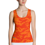 Red - #ff671190 - Orange Maraschino Cherry Frost - ALTINO Fitted Tank Top - Stop Plastic Packaging - #PlasticCops - Apparel - Accessories - Clothing For Girls - Women Tops