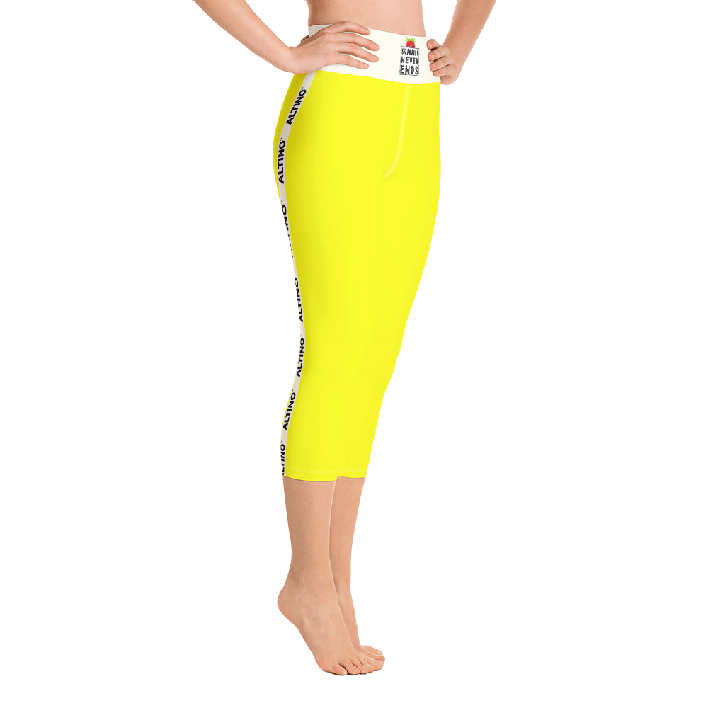 Yellow - #7cba5f30 - Lemon - ALTINO Yoga Capri - Summer Never Ends Collection - Stop Plastic Packaging - #PlasticCops - Apparel - Accessories - Clothing For Girls - Women Pants