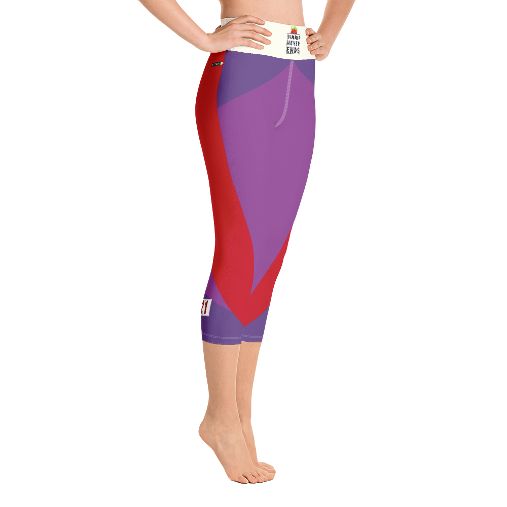 #6d7111d0 - Cherry Grape - ALTINO Yoga Capri - Team GIRL Player