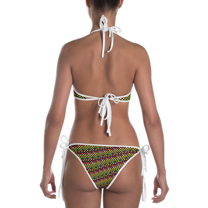 #62bfe710 - Black White Fruit Melody - ALTINO Reversible Bikini