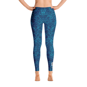 #5873b8c0 - Oceanic Silver Plain - ALTINO Leggings - Team GIRL Player - Earth Collection