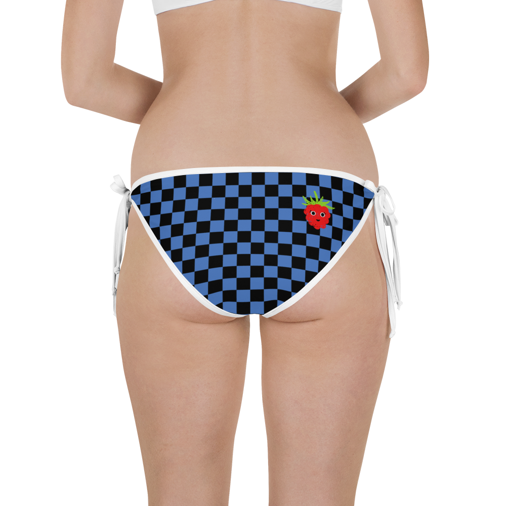 #b629ed10 - Black White Blueberry - ALTINO Reversible Bikini Swim Bottom