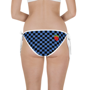 #b629ed10 - Black White Blueberry - ALTINO Reversible Bikini Swim Bottom