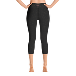 #229ddf80 - Black Magic Touch Of Gold - ALTINO Yoga Capri - Gritty Girl Collection