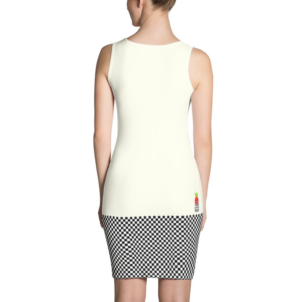 #950f1f20 - Black White - ALTINO Fitted Dress - Summer Never Ends Collection
