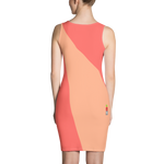 #75927d30 - Orange Cream Watermelon - ALTINO Fitted Dress - Summer Never Ends Collection