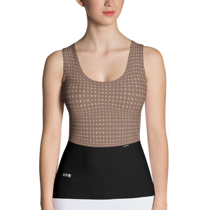 Vermilion - #ba9475a0 - Fudge Ginger Stracciatella - ALTINO Fitted Tank Top - Gelato Collection - Stop Plastic Packaging - #PlasticCops - Apparel - Accessories - Clothing For Girls - Women Tops