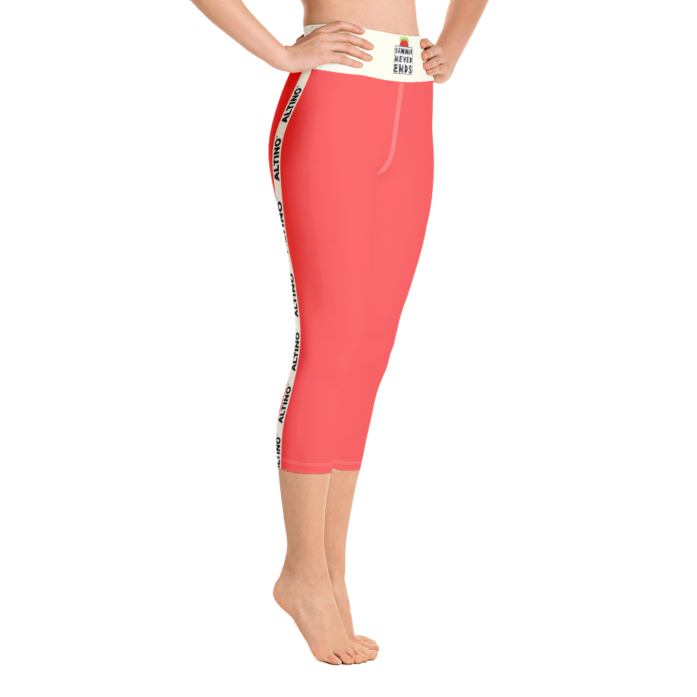 Red - #af2c1330 - Grapefruit - ALTINO Yoga Capri - Summer Never Ends Collection - Stop Plastic Packaging - #PlasticCops - Apparel - Accessories - Clothing For Girls - Women Pants