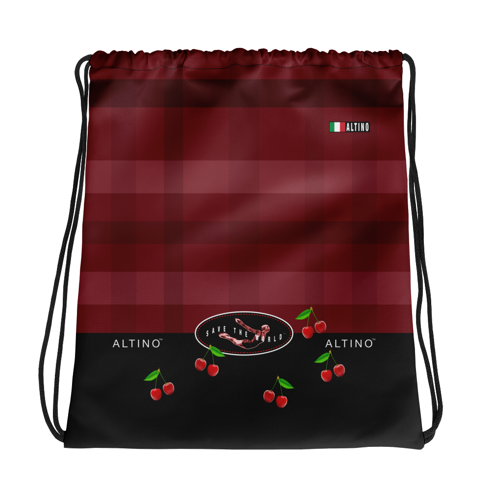 Red - #7c8fe2a0 - Cherry Cherry Dream Whisper - ALTINO Draw String Bag - Gelato Collection - Sports - Stop Plastic Packaging - #PlasticCops - Apparel - Accessories - Clothing For Girls - Women Handbags