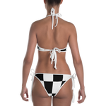 #87e88010 - Black White Strawberry - ALTINO Reversible Bikini
