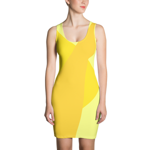 Yellow - #d619e830 - Bananna Pear Pineapple - ALTINO Fitted Dress - Summer Never Ends Collection - Stop Plastic Packaging - #PlasticCops - Apparel - Accessories - Clothing For Girls - Women Dresses