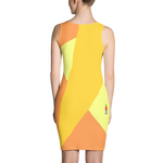#6fc6f830 - Bananna Cantaloupe Pear - ALTINO Fitted Dress - Summer Never Ends Collection