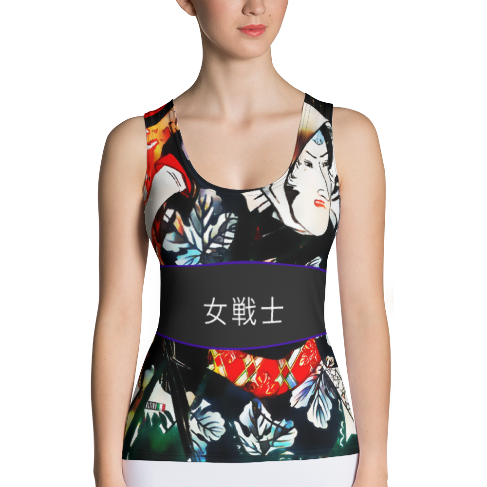 Black - #43b7b1a0 - ALTINO Senshi Fitted Tank Top - Senshi Girl Collection - Stop Plastic Packaging - #PlasticCops - Apparel - Accessories - Clothing For Girls - Women Tops