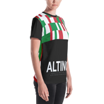 Black - #ef576620 - Viva Italia Art Commission Number 69 - ALTINO Crew Neck T - Shirt - Stop Plastic Packaging - #PlasticCops - Apparel - Accessories - Clothing For Girls - Women Tops