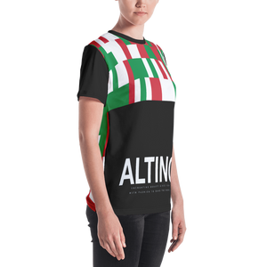 Black - #ef576620 - Viva Italia Art Commission Number 69 - ALTINO Crew Neck T - Shirt - Stop Plastic Packaging - #PlasticCops - Apparel - Accessories - Clothing For Girls - Women Tops