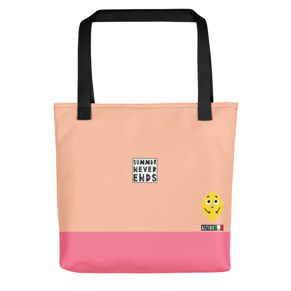 Vermilion - #1db3cda0 - Peach Cantaloupe Strawberry - ALTINO Tote Bag - Summer Never Ends Collection - Sports - Stop Plastic Packaging - #PlasticCops - Apparel - Accessories - Clothing For Girls - Women Handbags