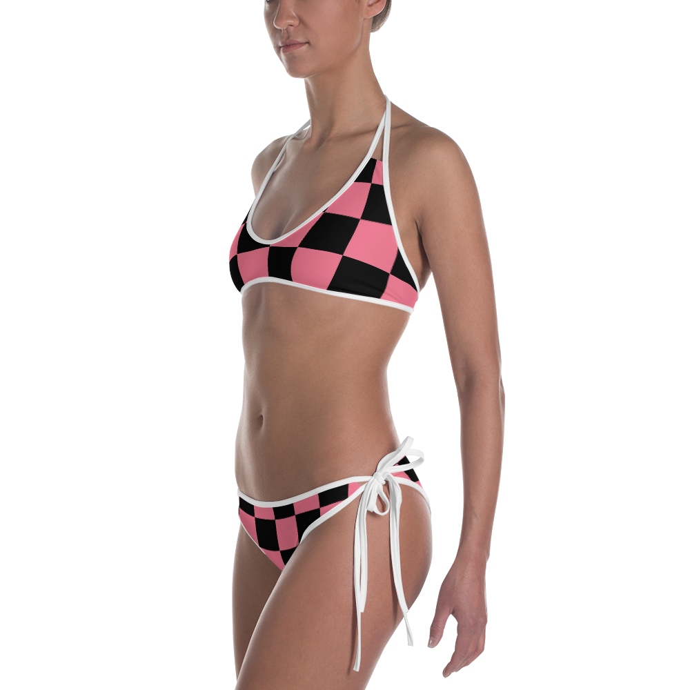Black - #87e88010 - Black White Strawberry - ALTINO Reversible Bikini - Stop Plastic Packaging - #PlasticCops - Apparel - Accessories - Clothing For Girls - Women Swimwear