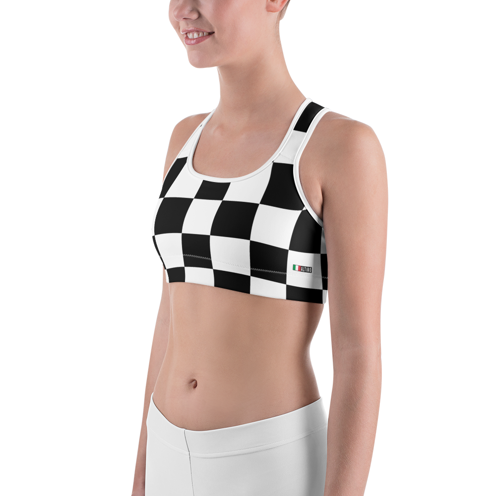 #f29ce2b0 - Black White - ALTINO Sports Bra - Summer Never Ends Collection