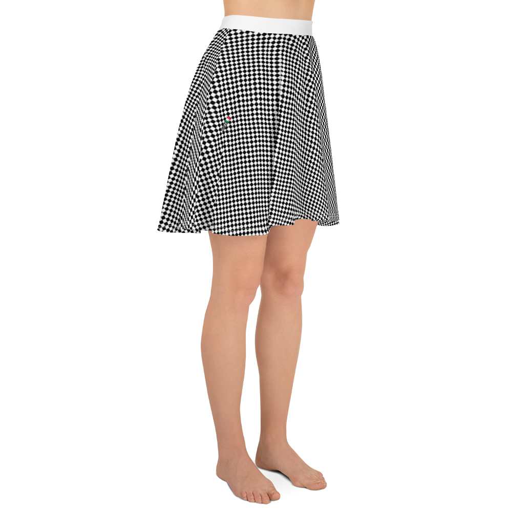#b12a5380 - Black White - ALTINO Skater Skirt - Summer Never Ends Collection