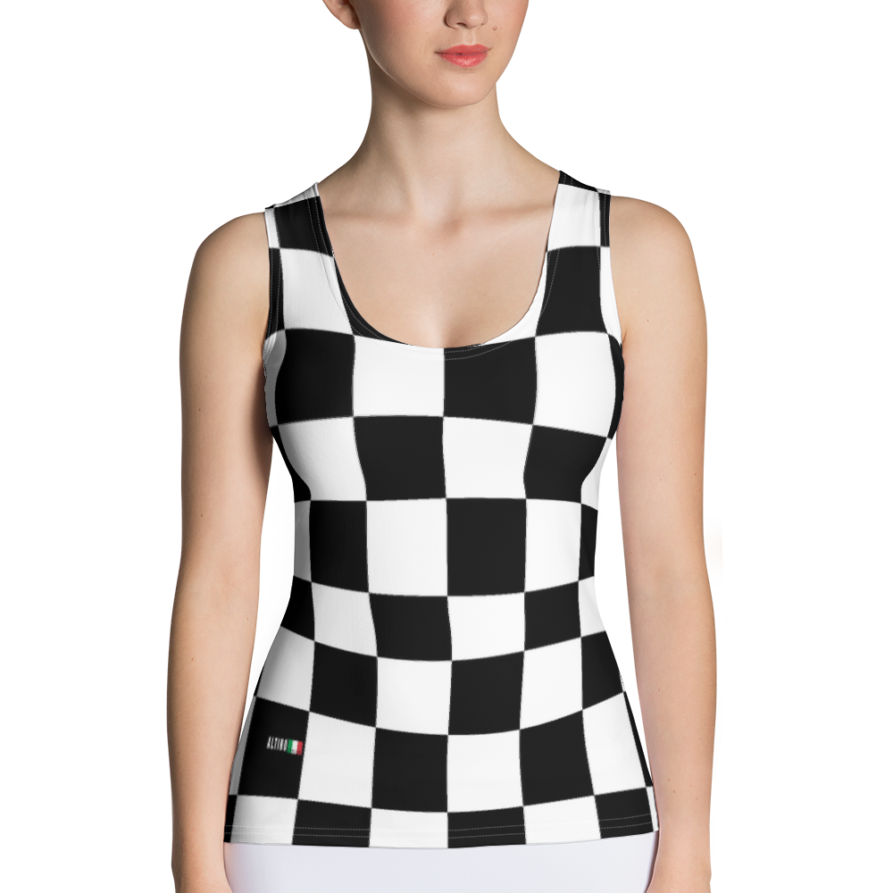 Black - #dd89afa0 - Black White - ALTINO Fitted Tank Top - Summer Never Ends Collection - Stop Plastic Packaging - #PlasticCops - Apparel - Accessories - Clothing For Girls - Women Tops