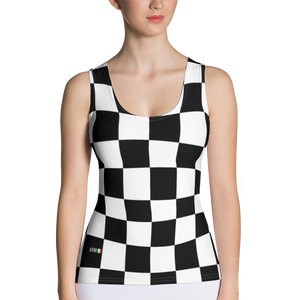 Black - #dd89afa0 - Black White - ALTINO Fitted Tank Top - Summer Never Ends Collection - Stop Plastic Packaging - #PlasticCops - Apparel - Accessories - Clothing For Girls - Women Tops