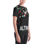 Black - #a6d93220 - Viva Italia Art Commission Number 47 - ALTINO Crew Neck T - Shirt - Stop Plastic Packaging - #PlasticCops - Apparel - Accessories - Clothing For Girls - Women Tops
