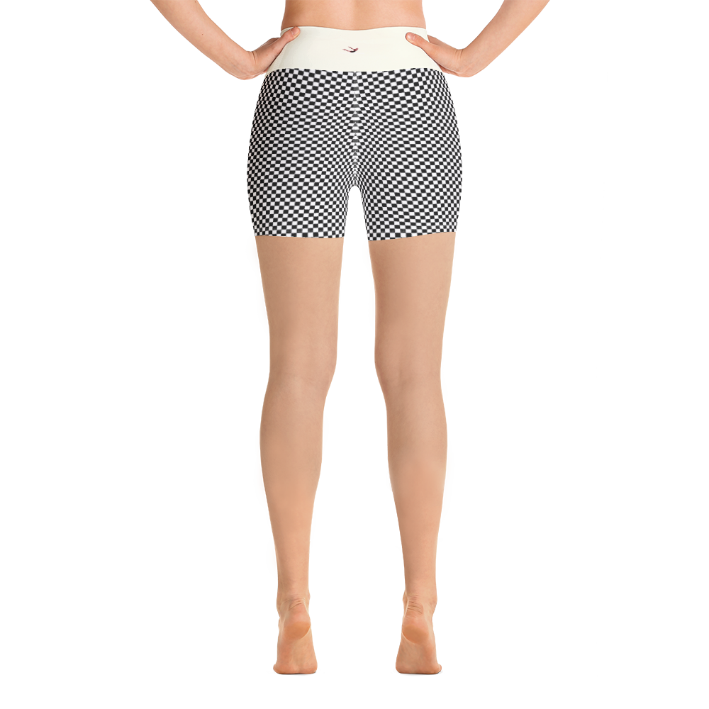 #2fed68a0 - Black White - ALTINO Yoga Shorts - Summer Never Ends Collection