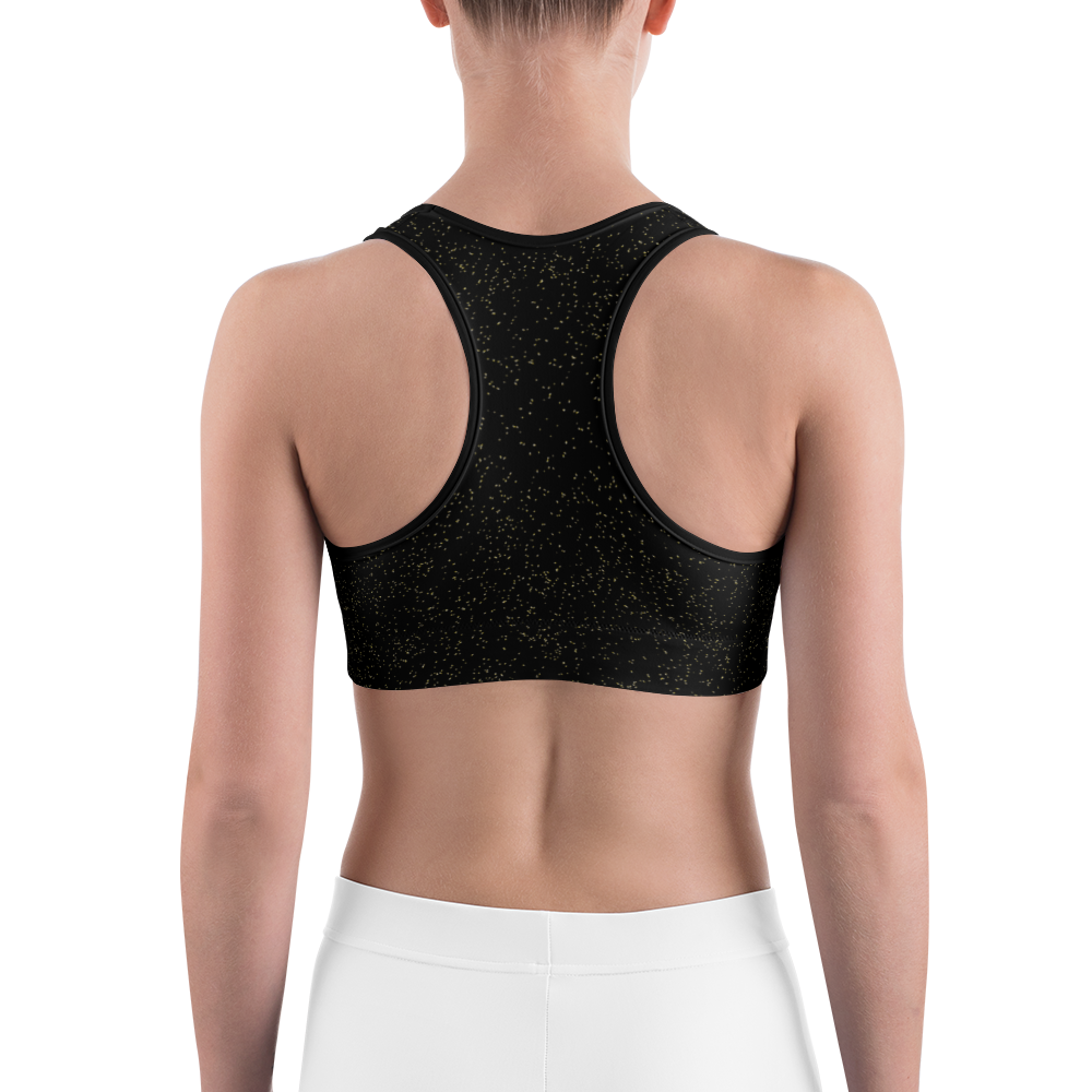 #52c7ac80 - Black Magic Gold Dust - ALTINO Sports Bra - Gritty Girl Collection