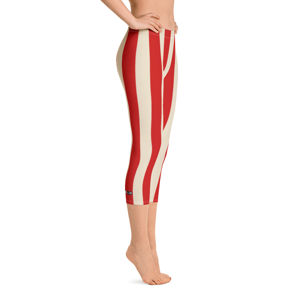 Red - #f9b8c890 - Wild Cherry Maple Sorbet - ALTINO Sport Capri Leggings - Gelato Collection - Yoga - Stop Plastic Packaging - #PlasticCops - Apparel - Accessories - Clothing For Girls - Women Pants