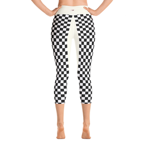 #7f7d86a0 - Black White - ALTINO Yoga Capri - Summer Never Ends Collection