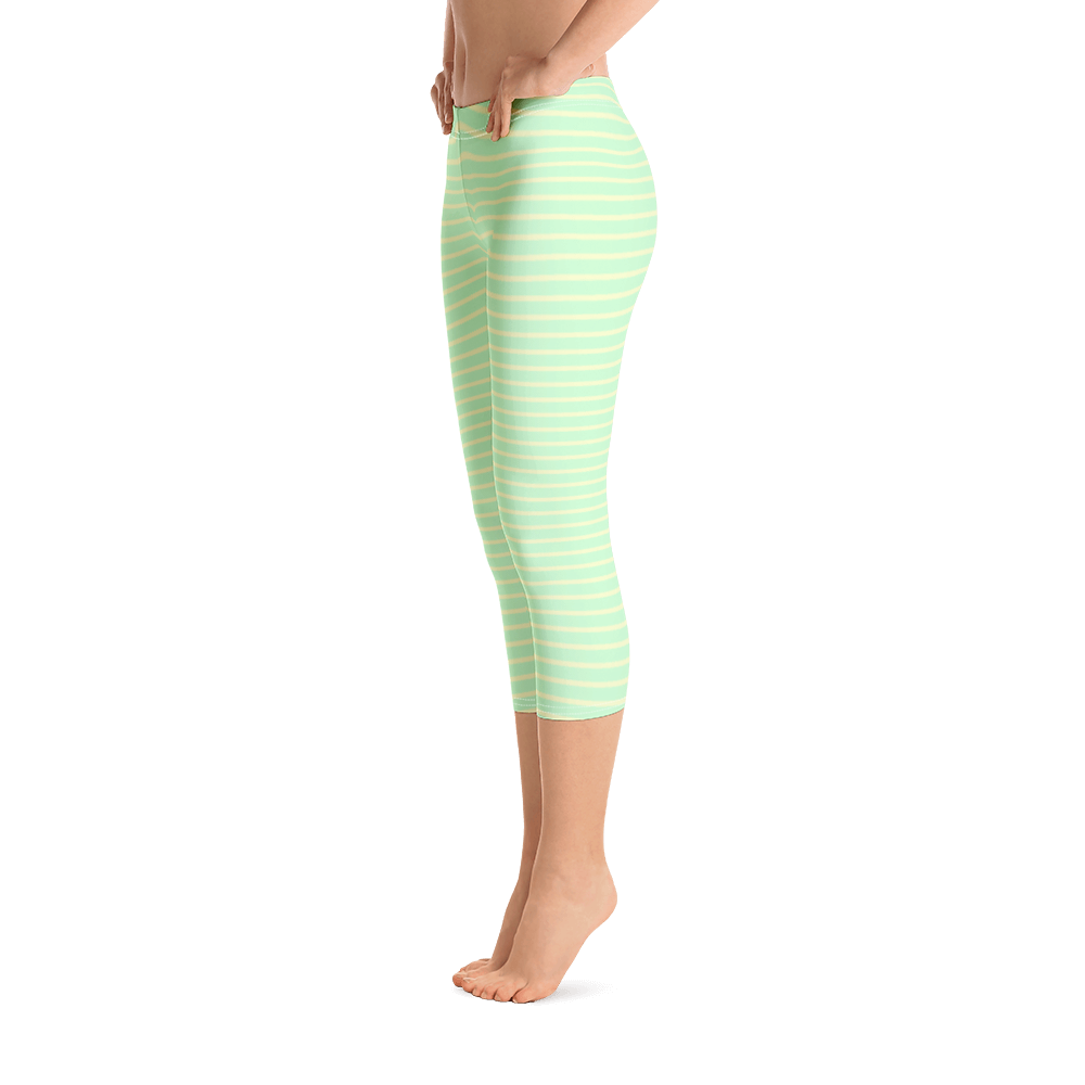 #cb9d3a90 - Mint Chocolate Chip Honeydew Swirl - ALTINO Sport Capri Leggings