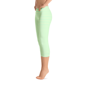 #cb9d3a90 - Mint Chocolate Chip Honeydew Swirl - ALTINO Sport Capri Leggings