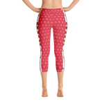 #a8b747a0 - Red Raspberry Watermelon Sorbet - ALTINO Sport Capri Leggings
