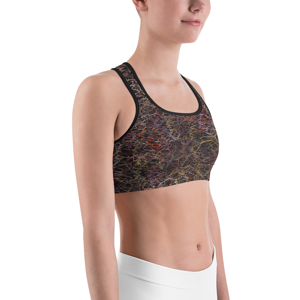 #89a39680 - Black Chocolate All Flavors Rumble - ALTINO Sports Bra - Gelato Collection