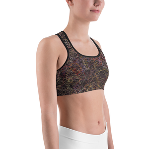 #89a39680 - Black Chocolate All Flavors Rumble - ALTINO Sports Bra - Gelato Collection