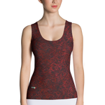 Black - #a308e180 - Black Chocolate Cherry Dream Crush - ALTINO Fitted Tank Top - Stop Plastic Packaging - #PlasticCops - Apparel - Accessories - Clothing For Girls - Women Tops