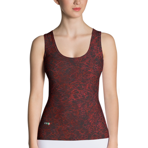Black - #a308e180 - Black Chocolate Cherry Dream Crush - ALTINO Fitted Tank Top - Stop Plastic Packaging - #PlasticCops - Apparel - Accessories - Clothing For Girls - Women Tops